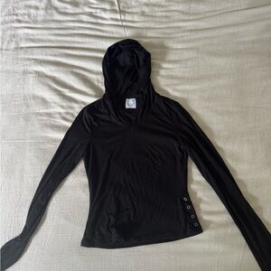 With Jean Black Hooded Sweatshirt